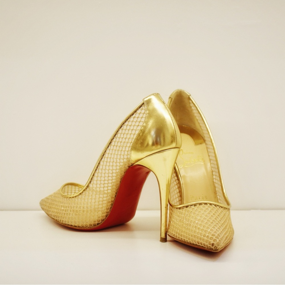 Christian Louboutin Gold High Heels